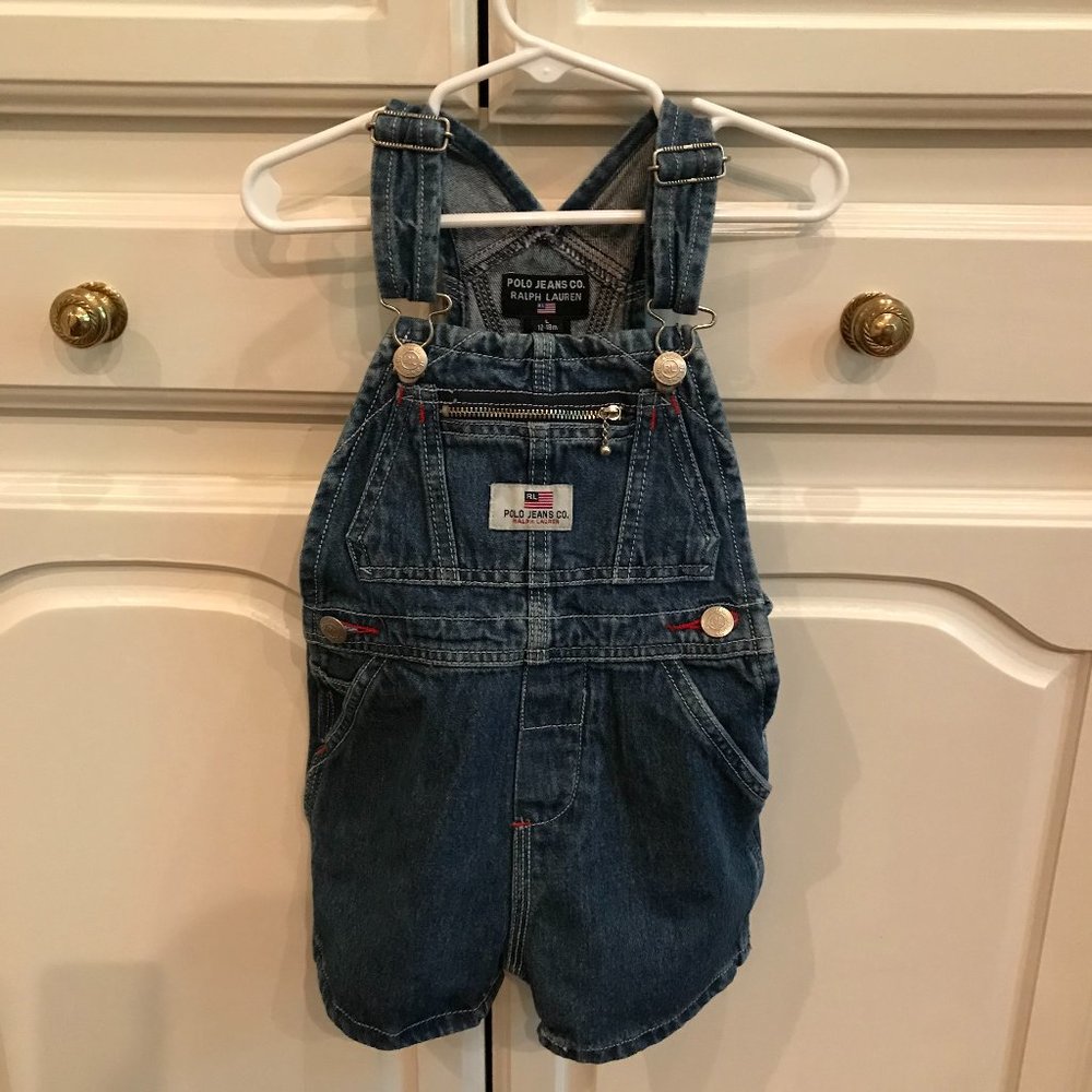 Polo Jeans Co. Dark Blue Short Overalls